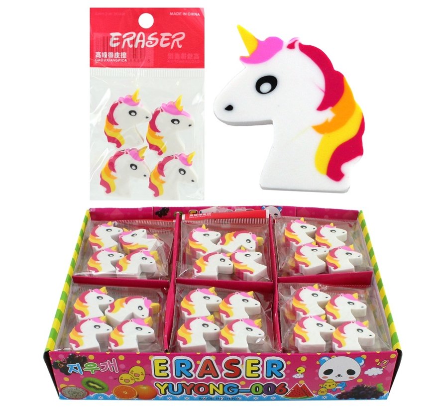 Gum eenhoorn set van 4