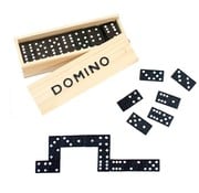 Domino blokjes in houten doos