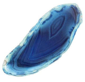 Agaat schijf blauw