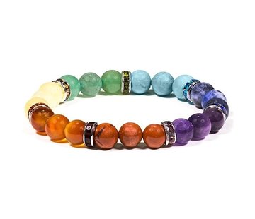 Armband 7 chakra's elastisch