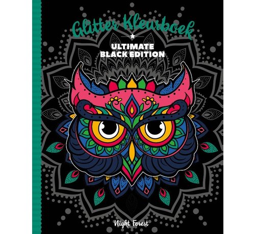 Glitter kleurboek Ultimate black Edition Night Forest