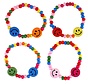 Houten Smiley Armband | Kleurrijke Kralenarmband