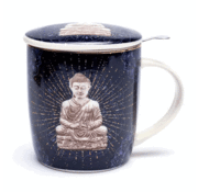 Theemok set Boeddha blauw