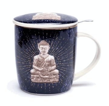 Theemok set Boeddha blauw