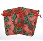 Organza zakje rood hulst en besjes  groot
