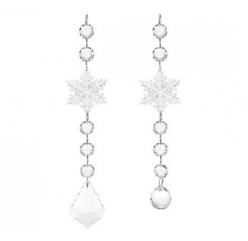 Ijskristal kersthanger glaseffect 2 stuks