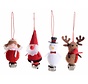 Kerstfiguren met belletje - 4 stuks