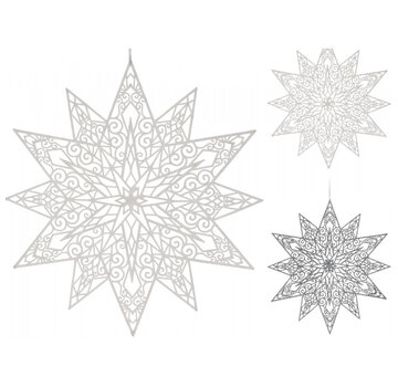 Raamdecoratie sneeuwvlok ijskristal 2 stuks