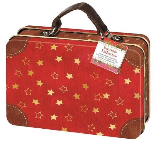 Kerst mini koffer sterren