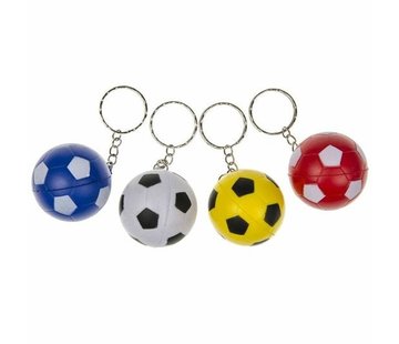 12 x Sleutelhanger Stressbal Voetbal