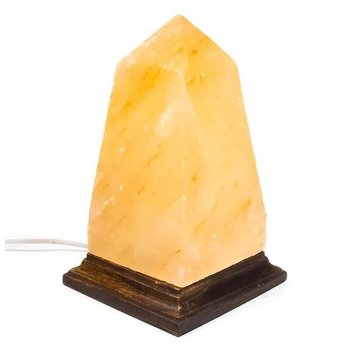 Zoutlamp obelisk met snoer en LED lamp