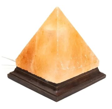 Zoutlamp piramide met snoer en LED lamp