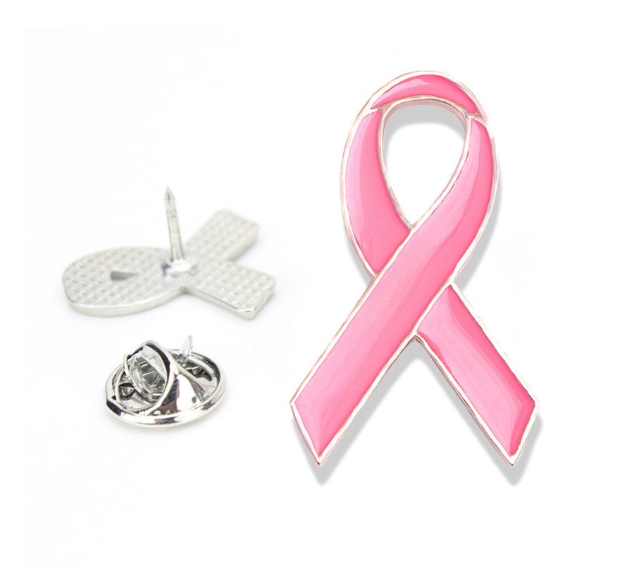 Pink Ribbon pin middel