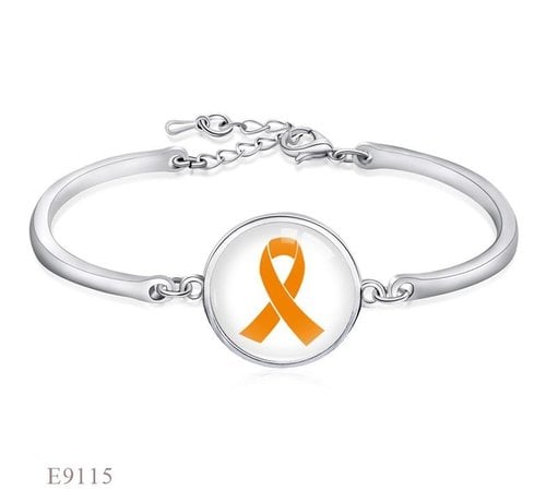 Armband ribbon oranje