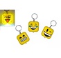 Sleutelhanger smiley met ledlicht 12 stuks