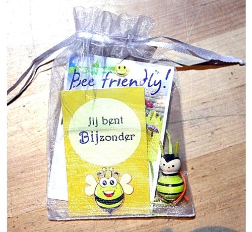 Bijen cadeau - Jij bent bijzonder - in organzazakje