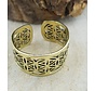 Flower of life ring brons