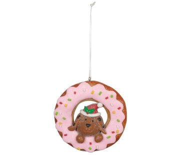 Kerst donut hanger hond