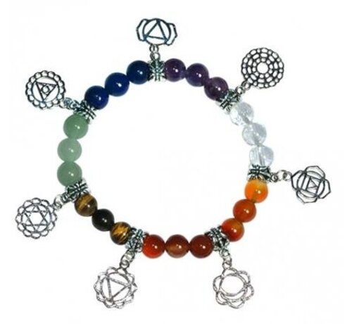 Chakra armband met 7 bedeltjes