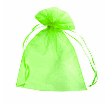 organza zakje groen 9 x 12 cm