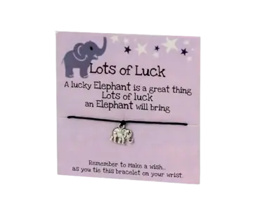 Armbandje olifant op kaartje