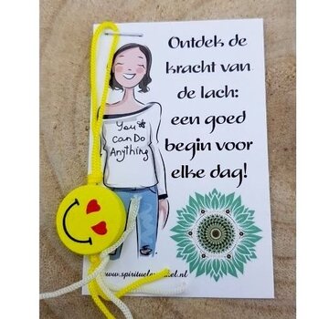 Ontdek De Kracht Van De Lach - Kaartje Met Smiley