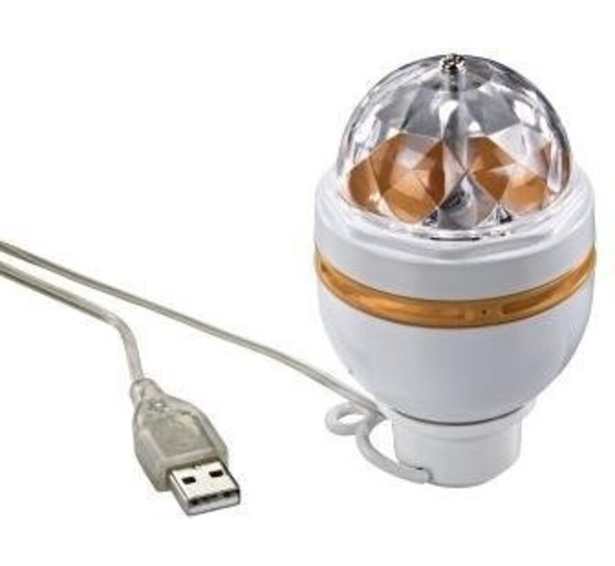 LED discobol met USB aansluiting