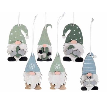 6 kerstkabouters hangers