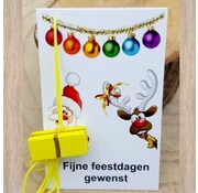 Kerstkaartje met een cadeautje