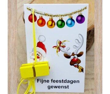 Kerstkaartje met een cadeautje