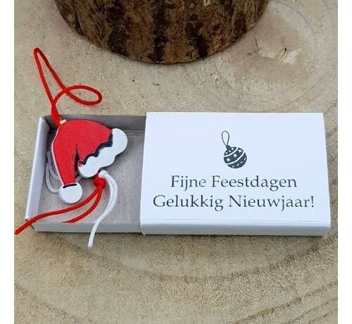 Wensdoosje Fijne Feestdagen - Kerstmuts