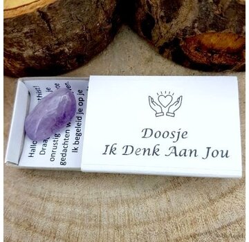 Wensdoosje "Ik Denk Aan Jou" Amethist