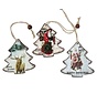 Hanger kerstboom hout met opdruk 3 stuks