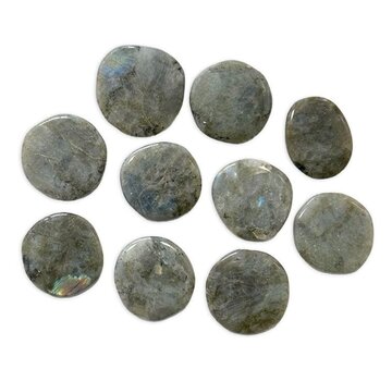 Platte steen labradoriet A kwaliteit
