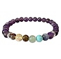 Armband 7 chakras Amethyst 6 mm