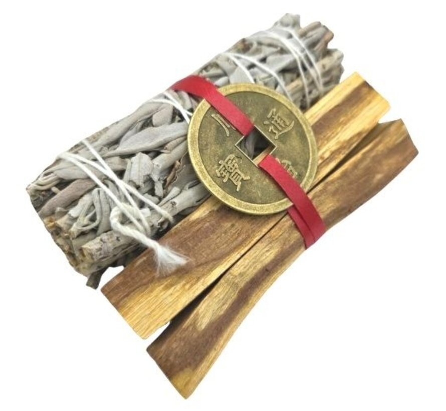 Smudge Stick met Heilig Hout en Geluksmunt