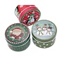 Metalen Kerstdoos met Dekseltje - Set van 3