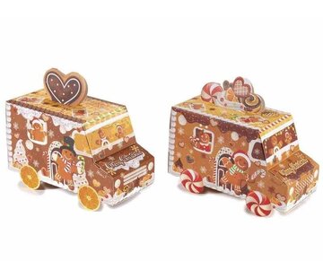 Kerst bus doosje  in peperkoek Biscuits disign