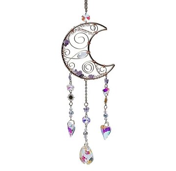 Halve maan zonnevanger met amethist