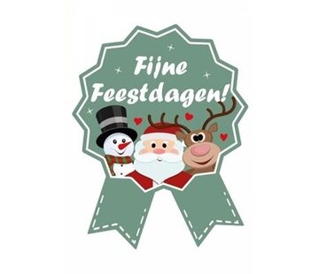 Cadeausticker Kerst groen10 stuks