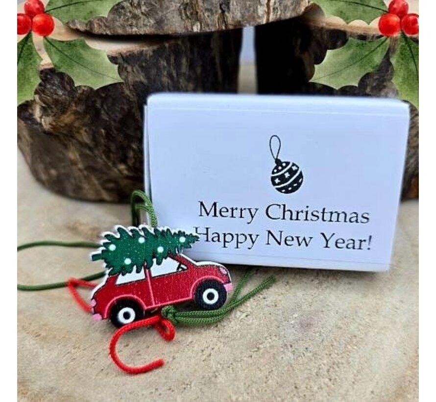 Wensdoosje Merry Christmas - Auto