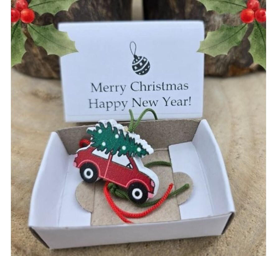 Wensdoosje Merry Christmas - Auto