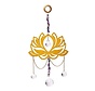 Suncatcher met lotus, amethist en kristallen