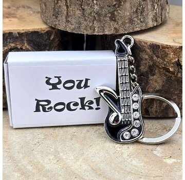 Wensdoosje You Rock! | Sleutelhanger met Gitaar
