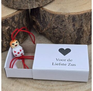 Wensdoosje voor de Liefste Zus - Met Gelukspoppetje