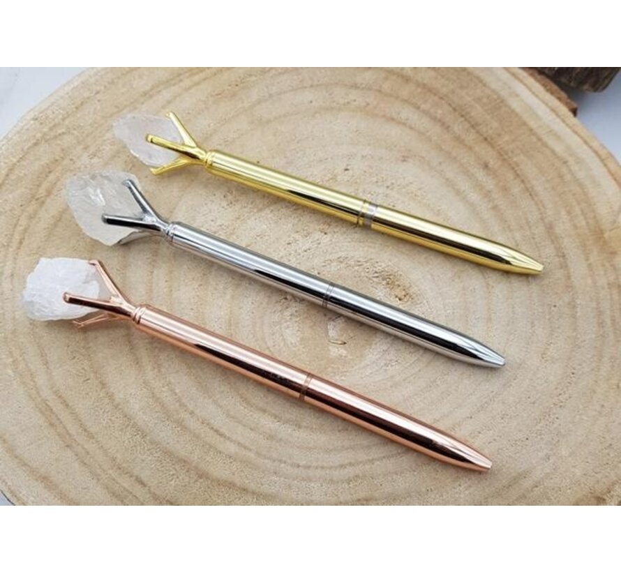 Pen met Bergkristal - 3 stuks