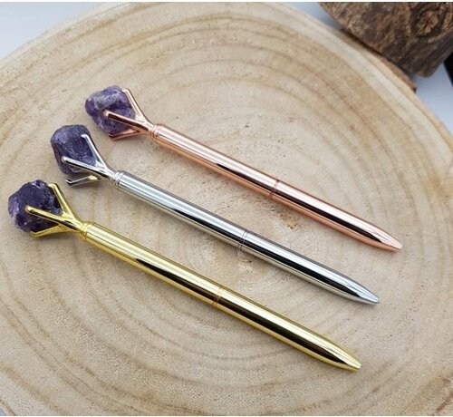 Pen met Amethist - 3 stuks