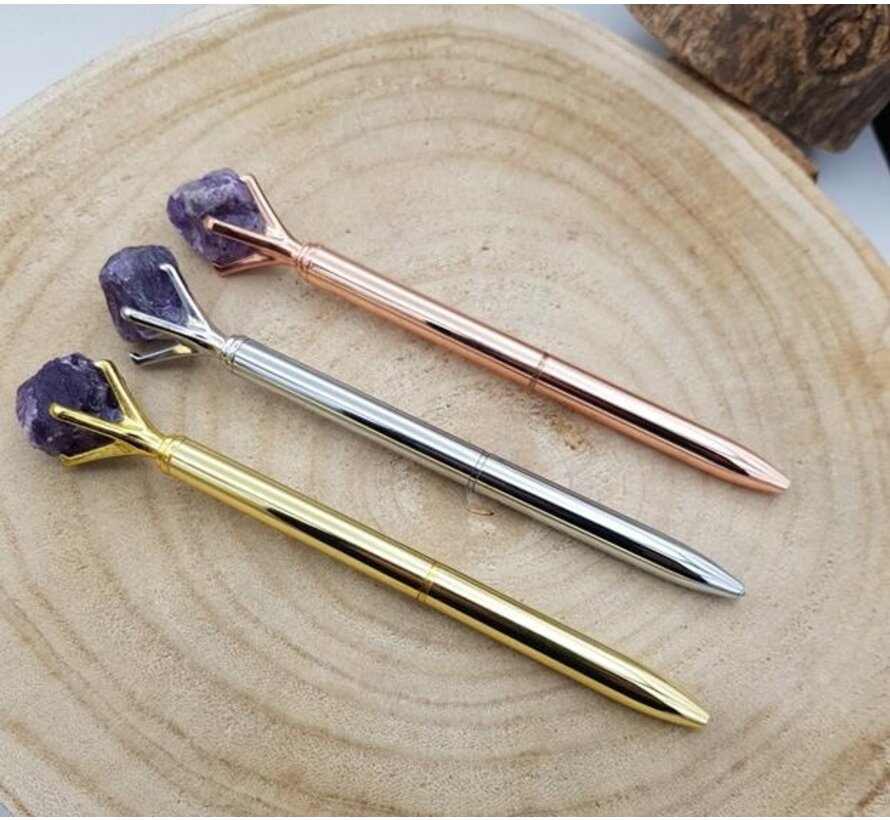 Pen met Amethist - 3 stuks