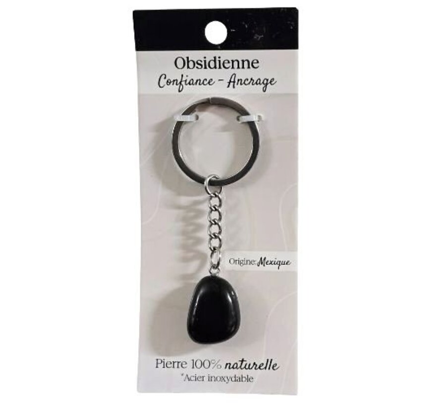 Sleutelhanger Obsidiaan