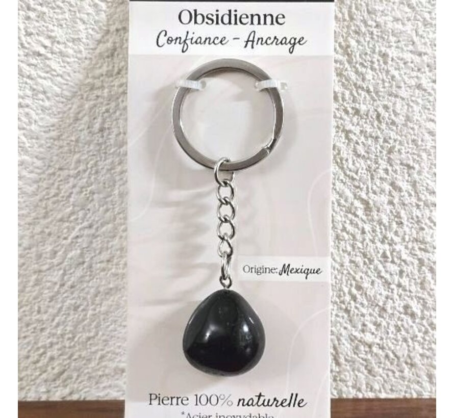 Sleutelhanger Obsidiaan